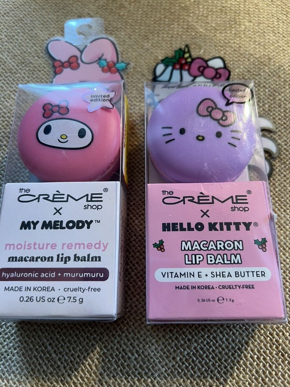 HELLO KITTY and MY MELODY Lip Balms by The Creme x Shop-SET OF 2